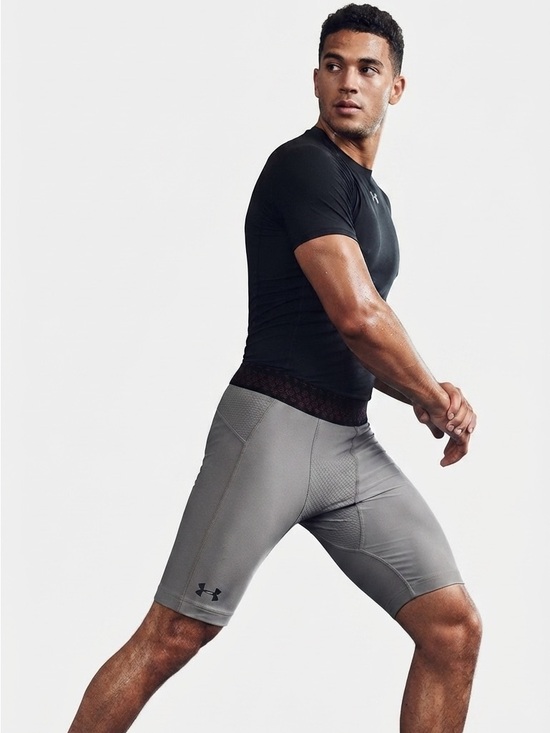 Under Armour Other - Under Armour Rush Compression Shorts – Gray / Black (Men's Size Small)